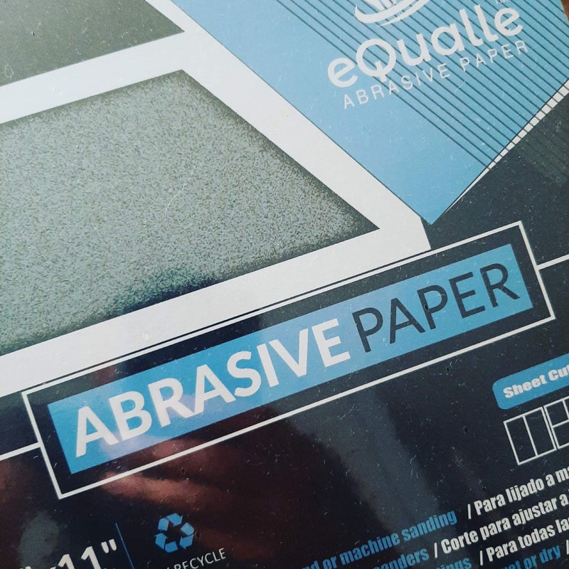 eQualle Sandpaper | 9"" x 11"" | Grit 80 | Extra Coarse | 10 Sheets | High Abrasive | Woodworking | Metal Finishing - Image 5